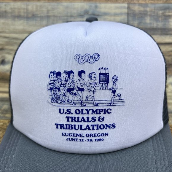 U.S. Olympics Team Trials & Tribulations Unisex Trucker Hat 1980 Eugene Oregon - Picture 2 of 7